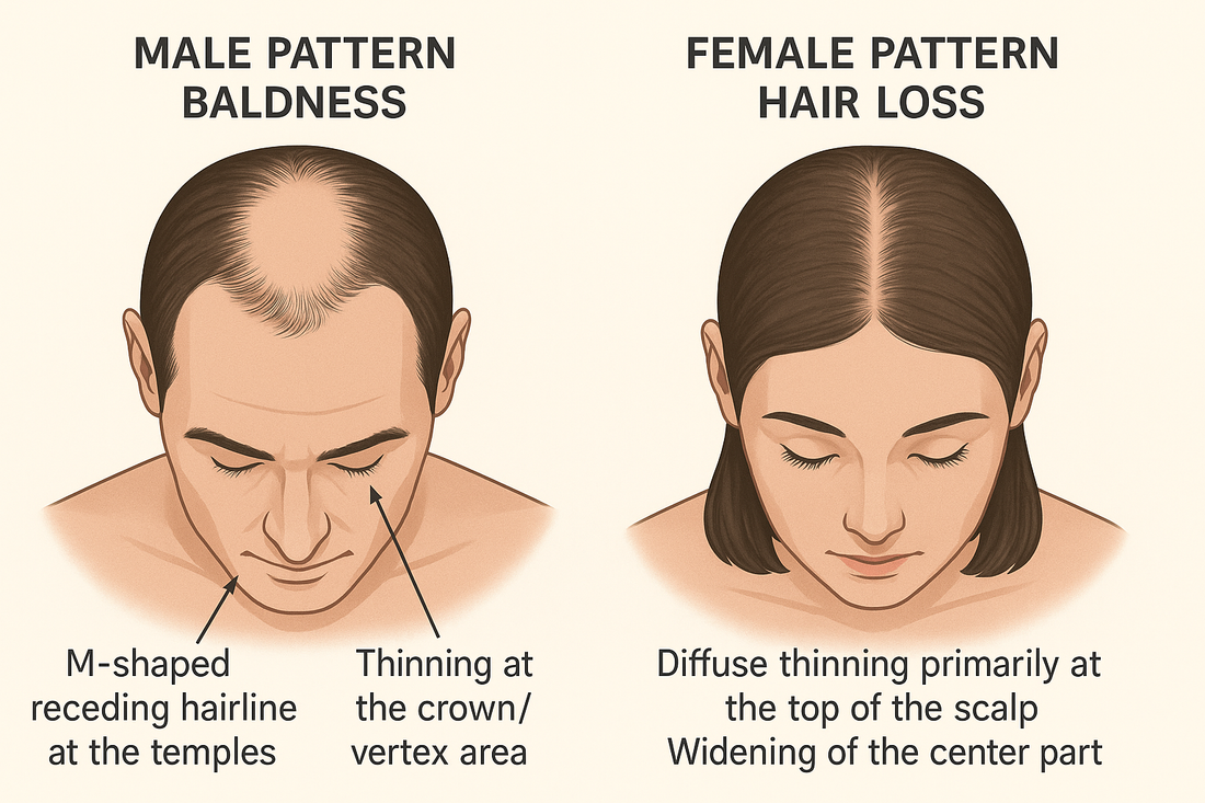 Understanding Male and Female Pattern Hair Loss (Androgenetic Alopecia)