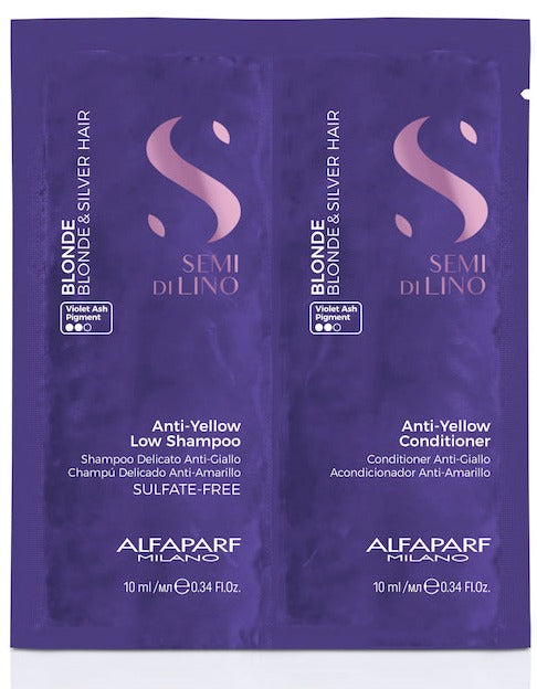 Alfaparf Milano Semi DiLino Sample Blonde Anti-Yellow Low Shampoo/Conditioner